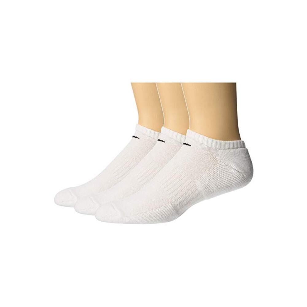 NWT Nike Unisex Everyday Cushioned No-Show Training Socks 3 Pairs White/Black M